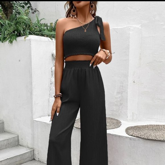 *SHEIN VCAY One Shoulder Crop Top - Picture 3 of 6